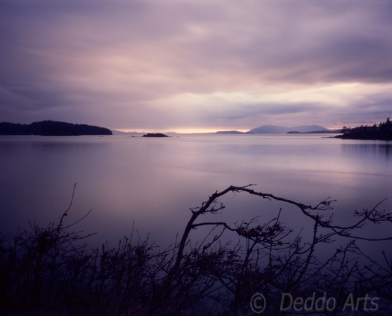 Sunset over Chuckanut Island